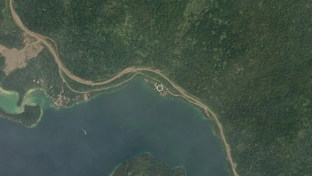 Aerial view of Peaceful Cove Resort and surroundings