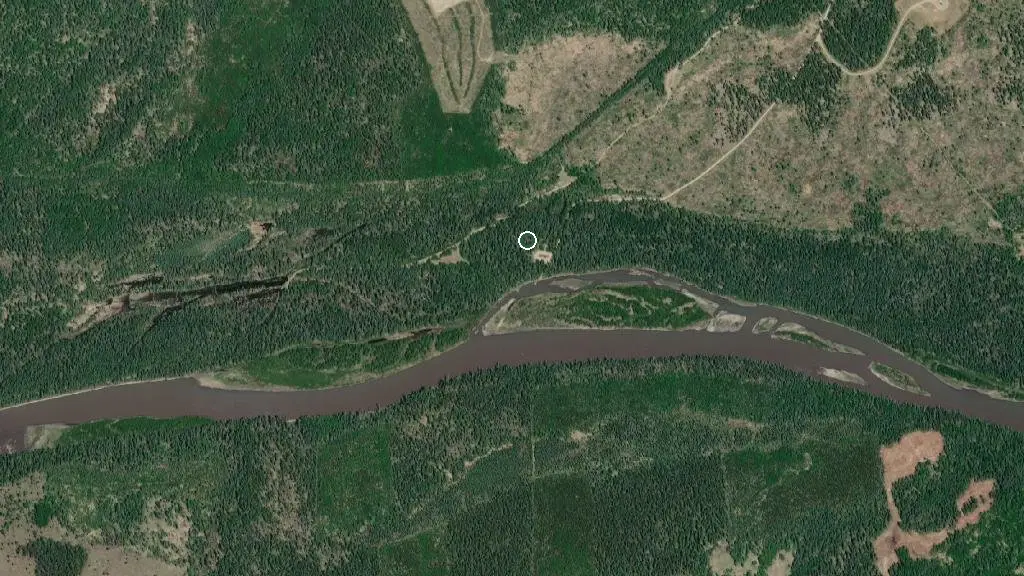 Aerial view of Horburg Provincial Recreation Area and surroundings