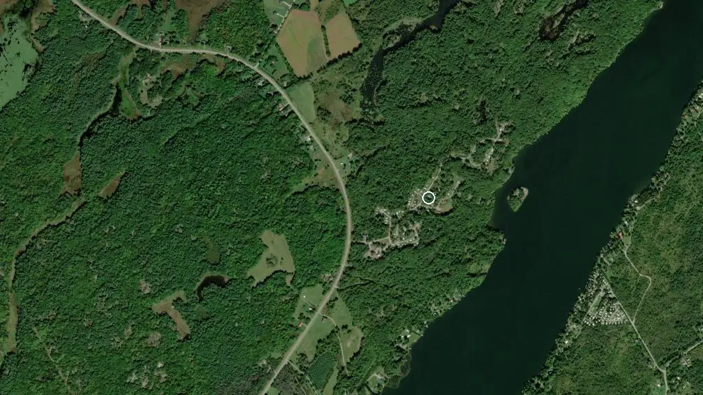 Aerial view of Rock Island Camp Seniors Resort Inc and surroundings