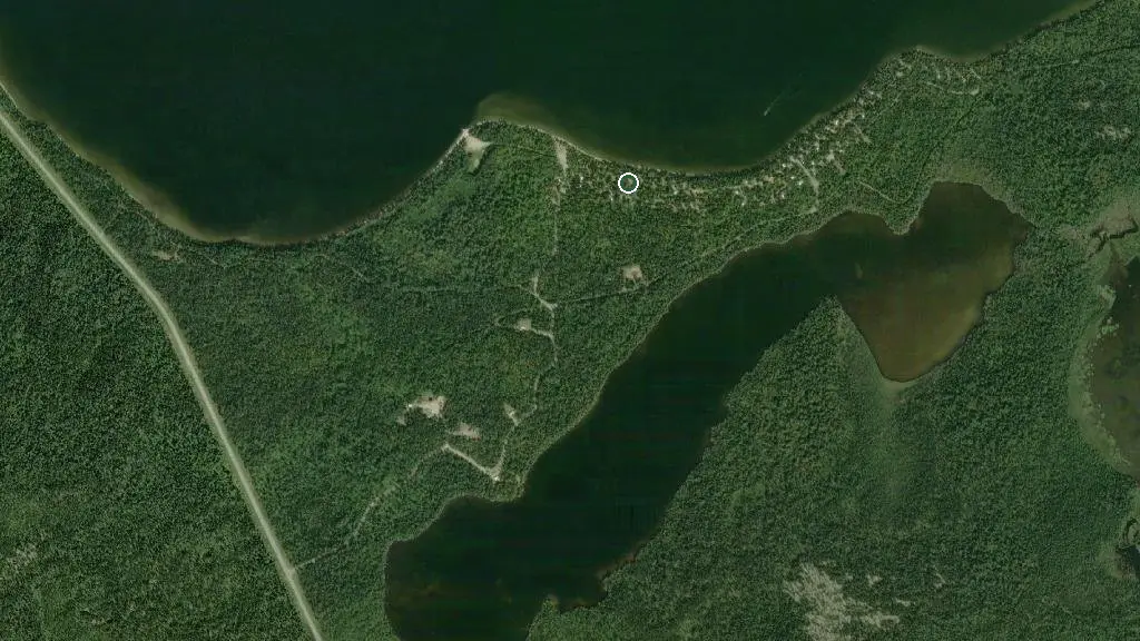 Aerial view of Nagagamisis Park - Shaganash Campground and surroundings