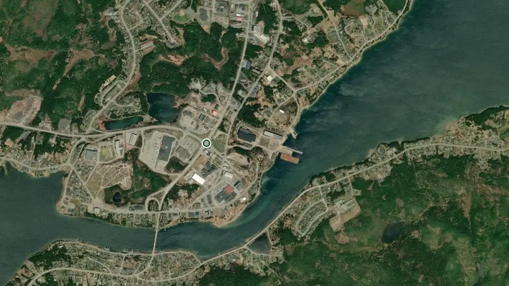 Aerial view of Golden Sands Campground and surroundings