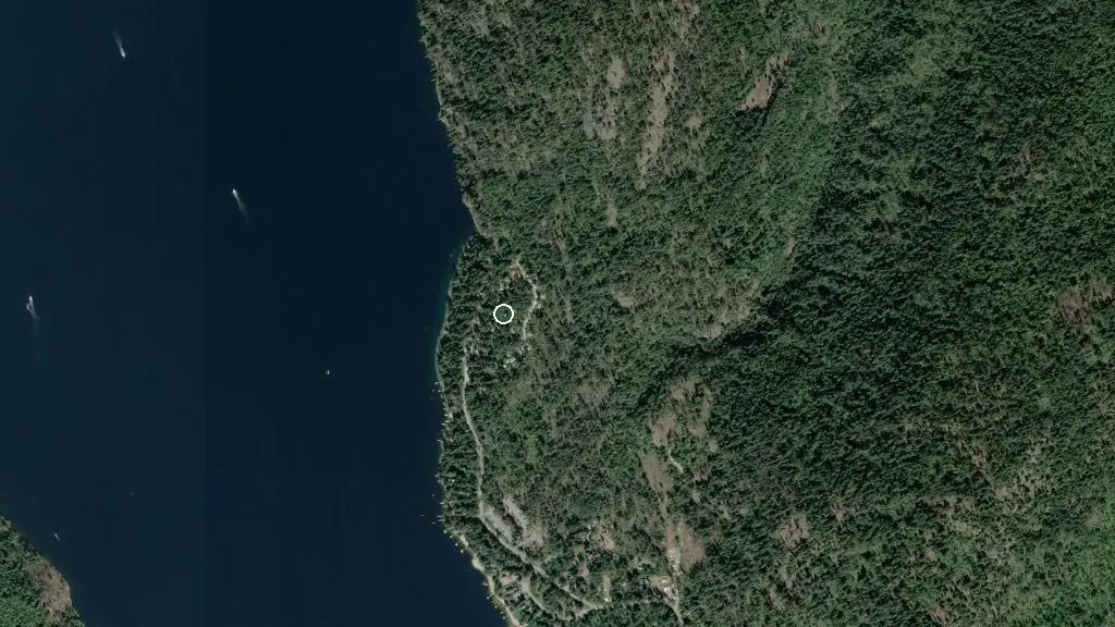 Aerial view of Texas Creek Campground and surroundings