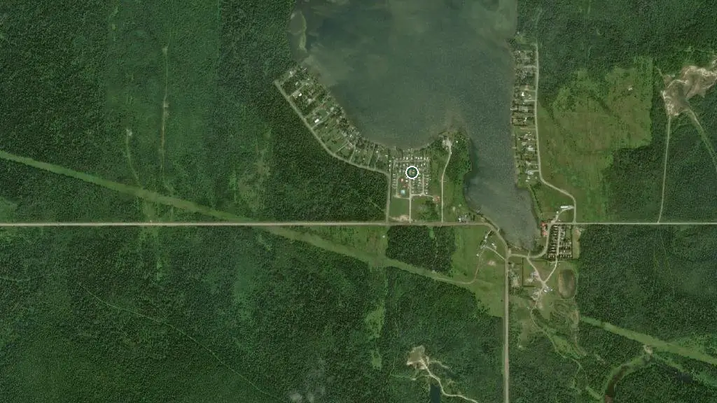Aerial view of Camping Boudrias and surroundings