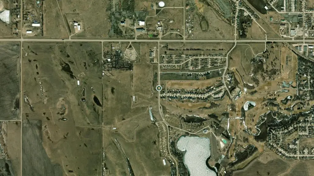 Aerial view of Lake Minnewasta Recreation Area and surroundings
