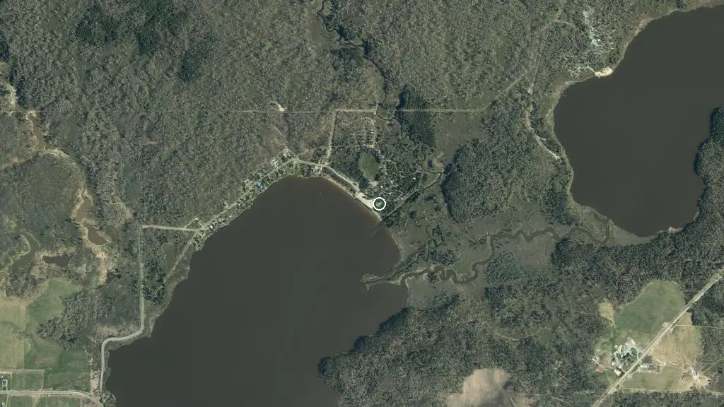 Aerial view of Camping P. Mercier Inc. and surroundings