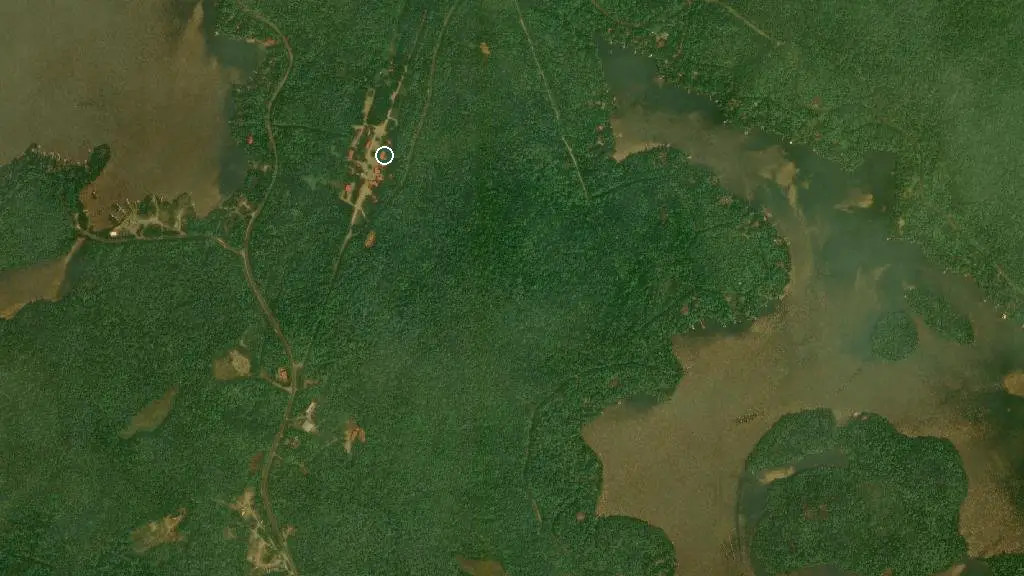 Aerial view of Haliburton Forest and Wild Life Reserve Ltd. and surroundings