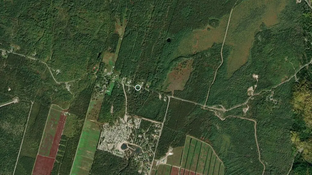 Aerial view of Camping Lac Joly and surroundings