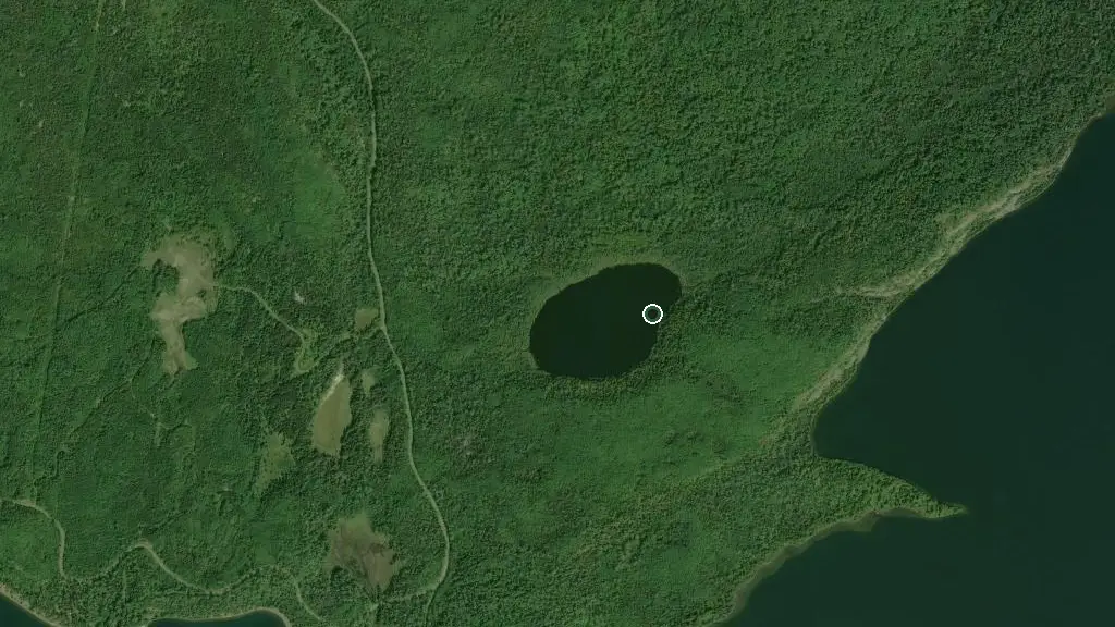 Aerial view of Arrow Lake Provincial Park and surroundings