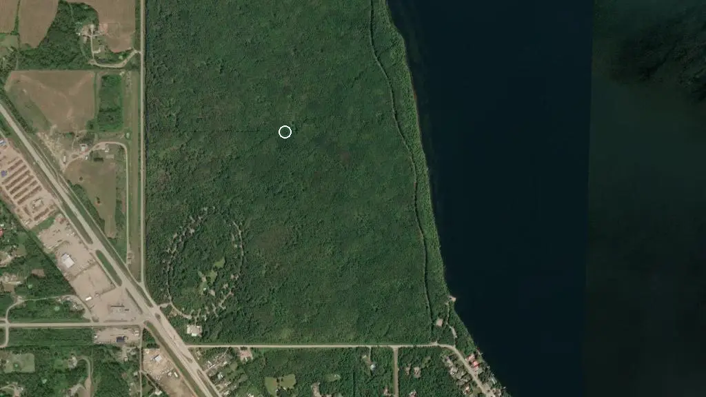 Aerial view of Charlie Lake Provincial Park and surroundings