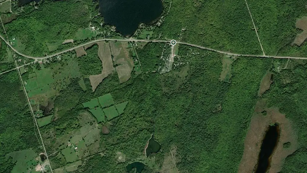 Aerial view of Rockcliffe Trailer Park and surroundings