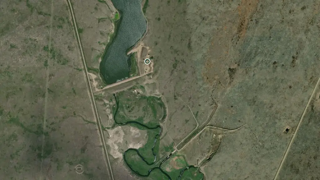 Aerial view of Carolside Campground and surroundings