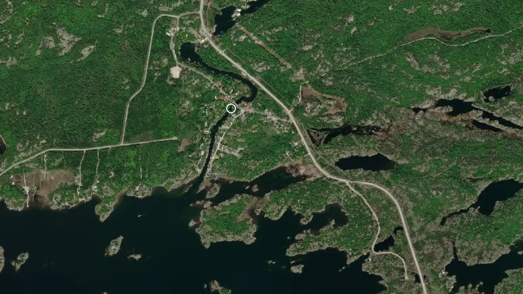 Aerial view of Bearskin Lodge & Outfitters and surroundings