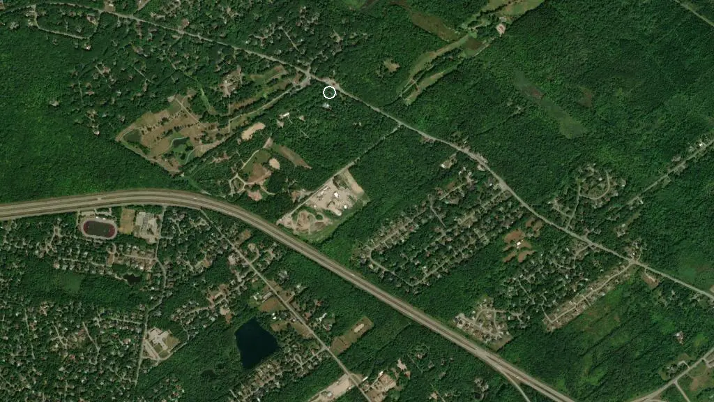 Aerial view of Camping Daoust and surroundings