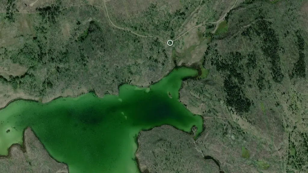 Aerial view of Watch Lake Lodge and surroundings