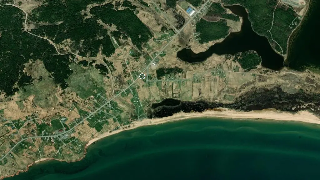 Aerial view of Camping Belle Plage and surroundings