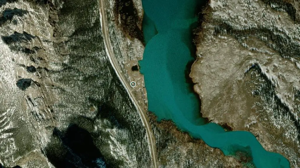 Aerial view of Preacher's North Rustic Camping Area and surroundings