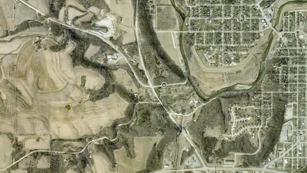 Aerial view of Pulpit Rock Campground and surroundings