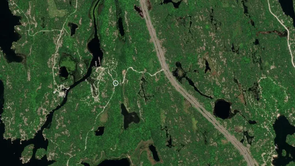 Aerial view of Hidden Glen on Georgian Bay and surroundings