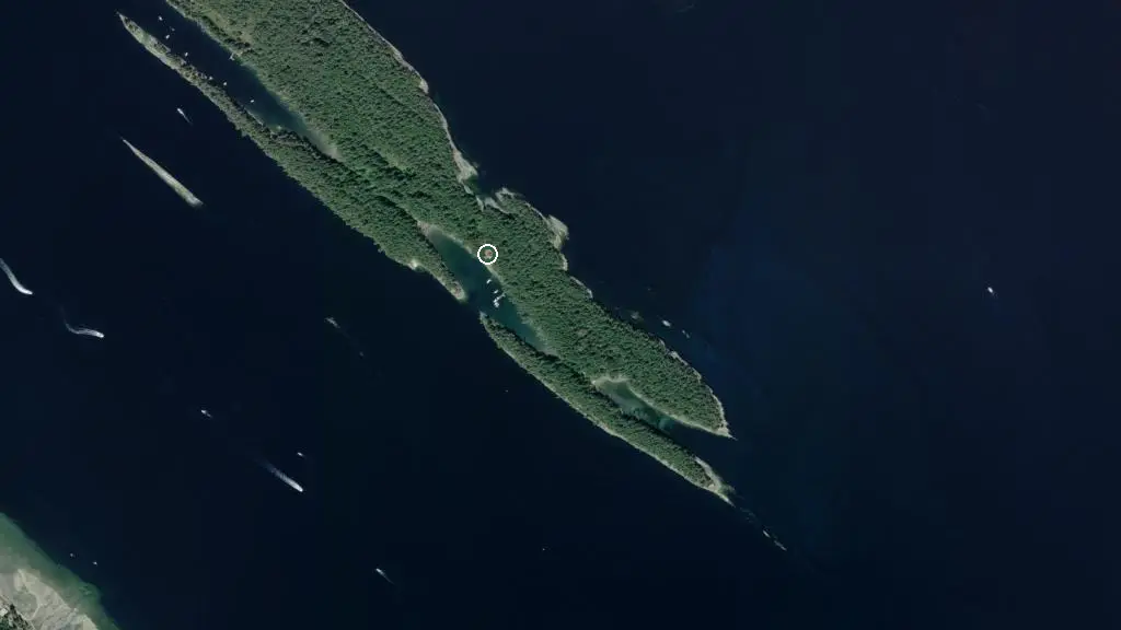 Aerial view of Conover Cove, Campground and Heritage Site and surroundings
