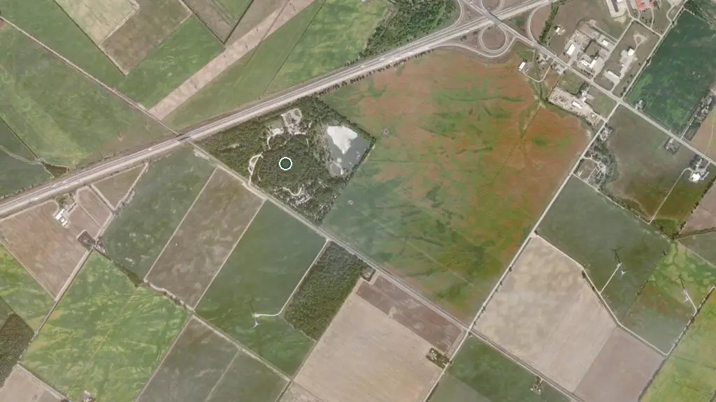 Aerial view of C.M. Wilson Conservation Area and surroundings
