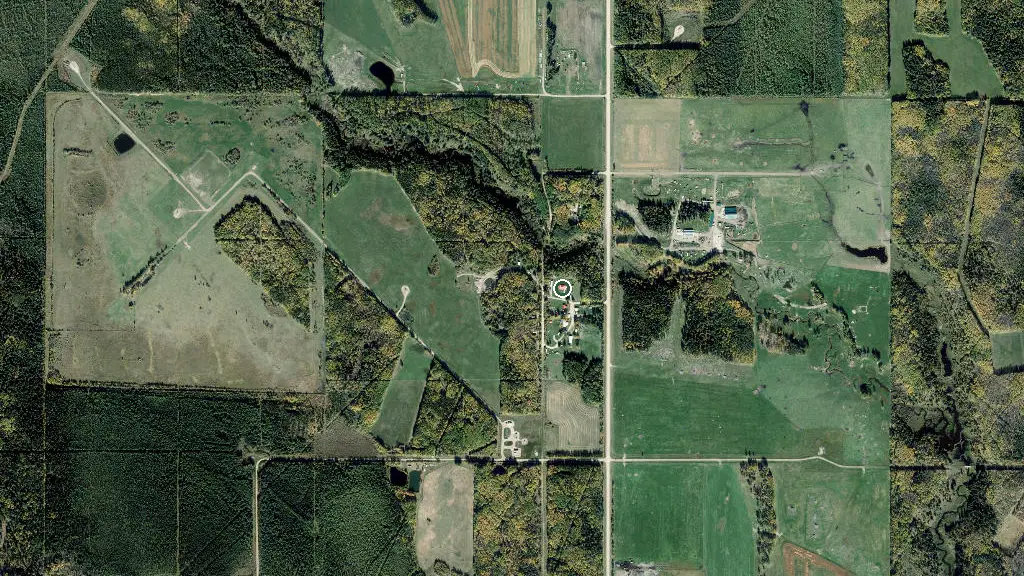 Aerial view of Bear Paw Ranch and surroundings
