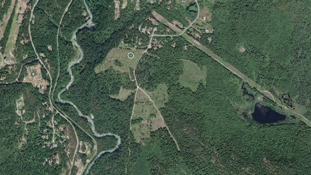 Aerial view of The Cabin at Sweetwater Lane Farm and surroundings