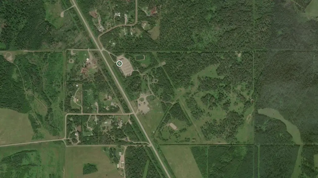 Aerial view of Coffee Creek RV Park and surroundings