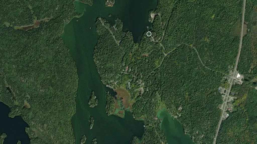 Aerial view of Lecuyer's Resort & Trailer Park and surroundings