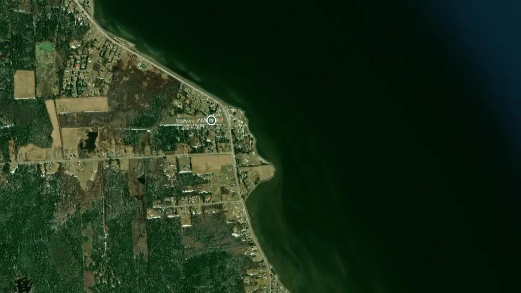 Aerial view of Beachview Campground and surroundings