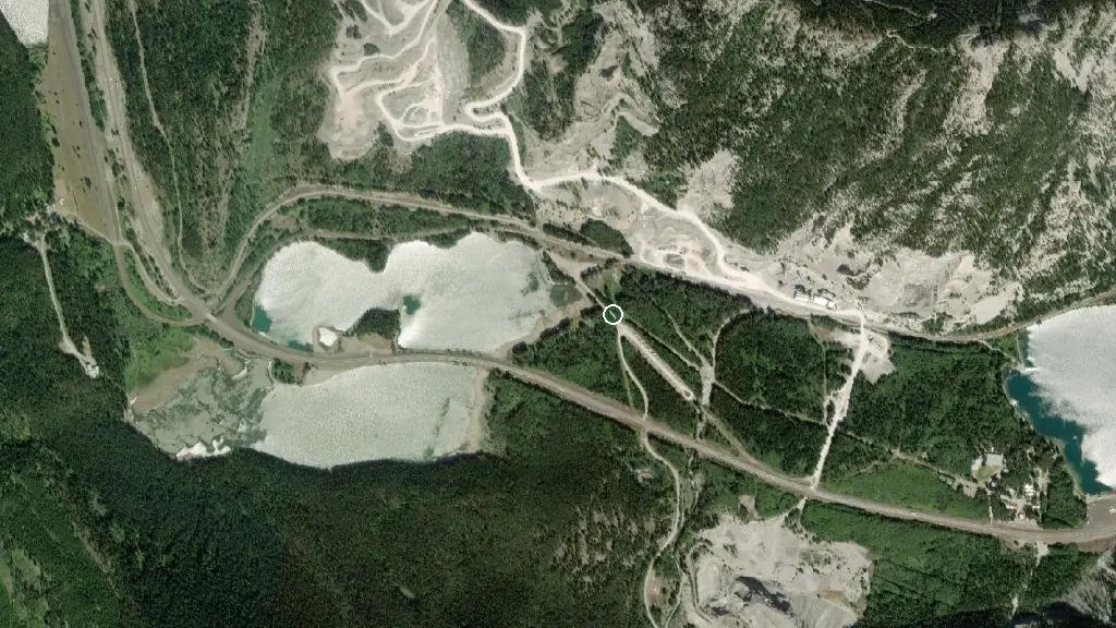 Aerial view of Island Lake Provincial Recreation Area and surroundings