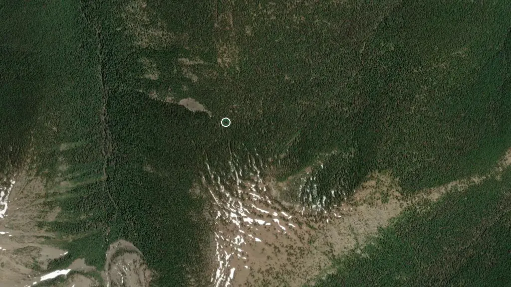 Aerial view of Frosty Creek Camp and surroundings