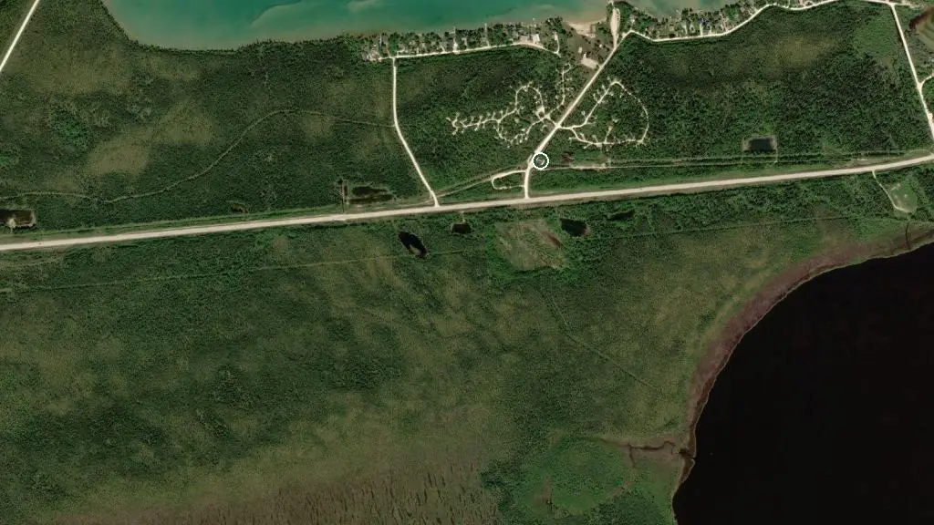 Aerial view of Clearwater Provincial Park - Campers Cove Campground and surroundings