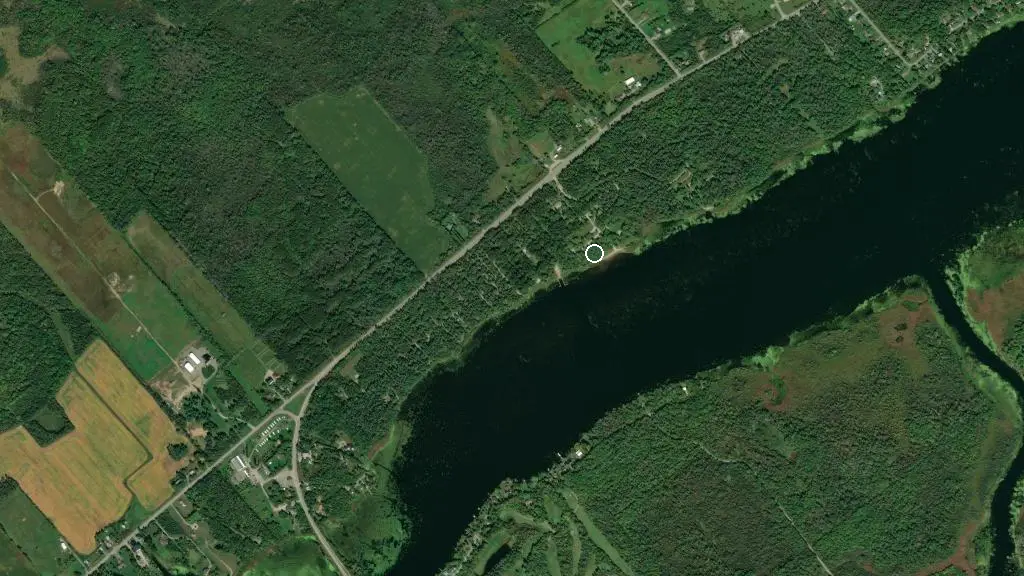 Aerial view of Rideau River Provincial Park and surroundings