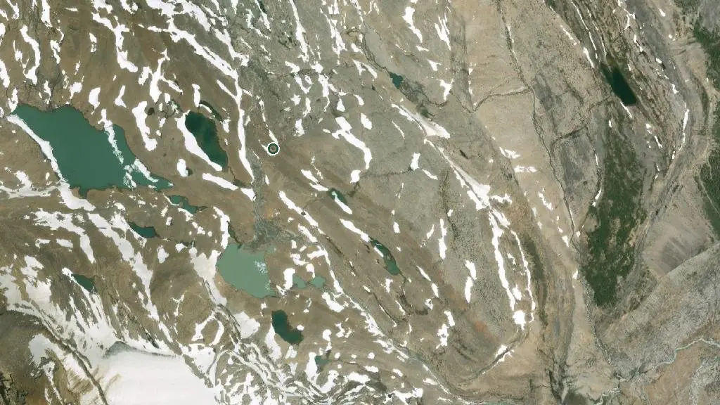 Aerial view of Balfour Hut and surroundings