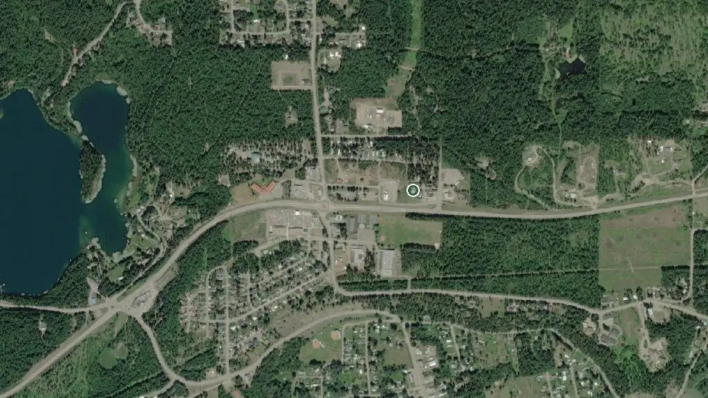 Aerial view of Clearwater Country Inn & RV Park and surroundings