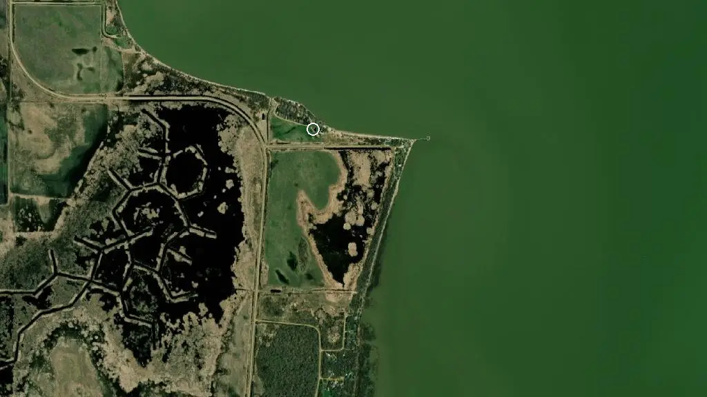 Aerial view of Stoney Point Beach and surroundings