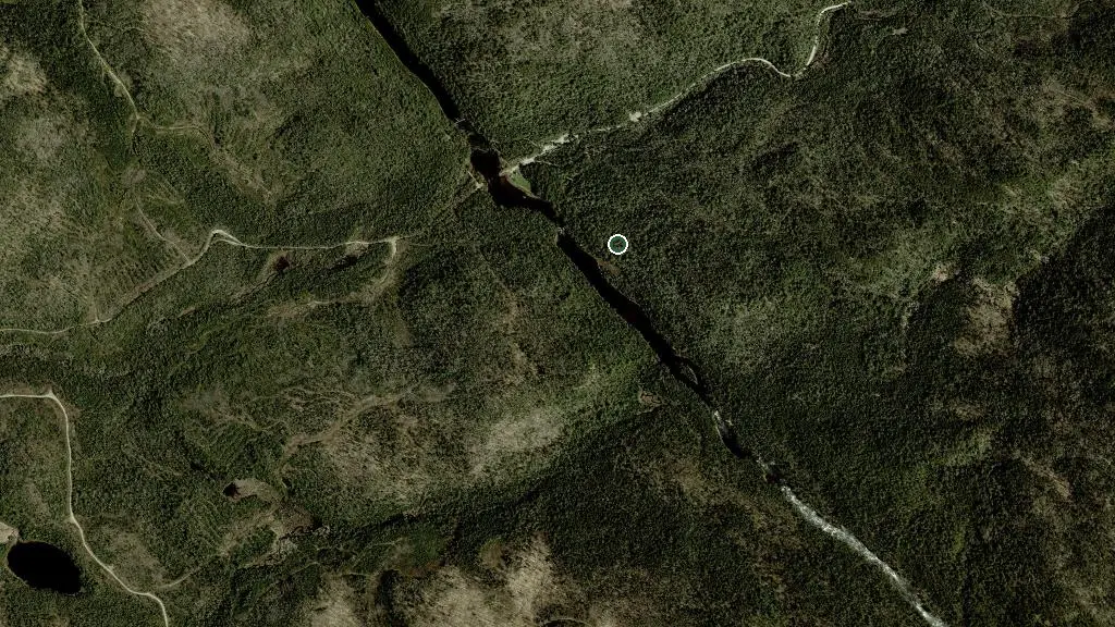 Aerial view of Refuge des Capucines and surroundings