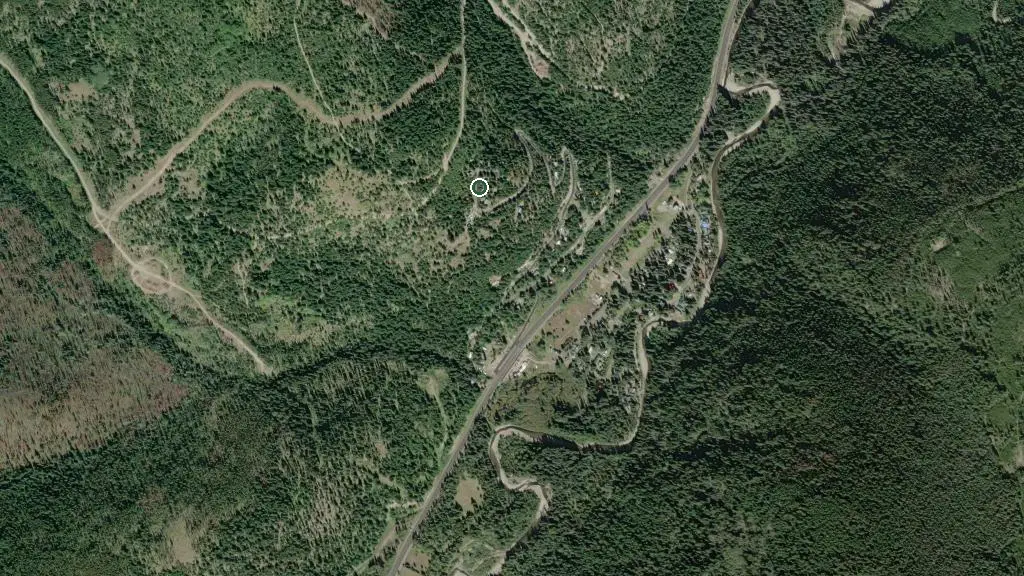 Aerial view of EC Manning Provincial Park and surroundings