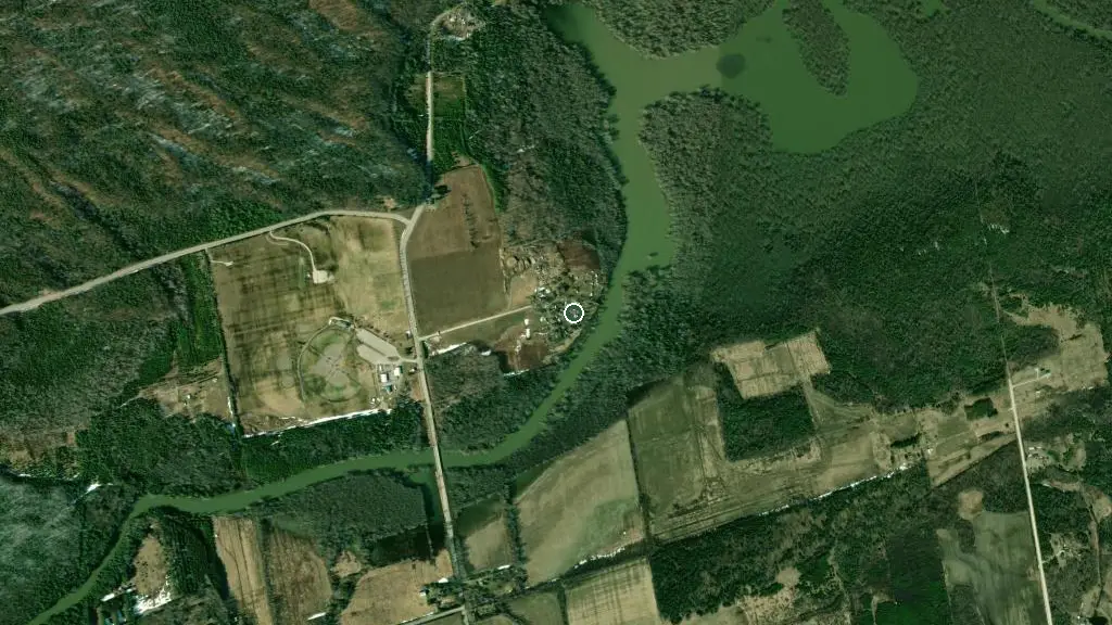 Aerial view of Jacque’s Landing Campground and surroundings