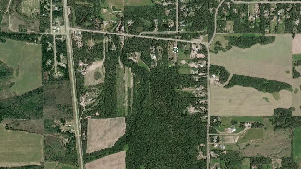 Aerial view of Dave's RV Park and surroundings