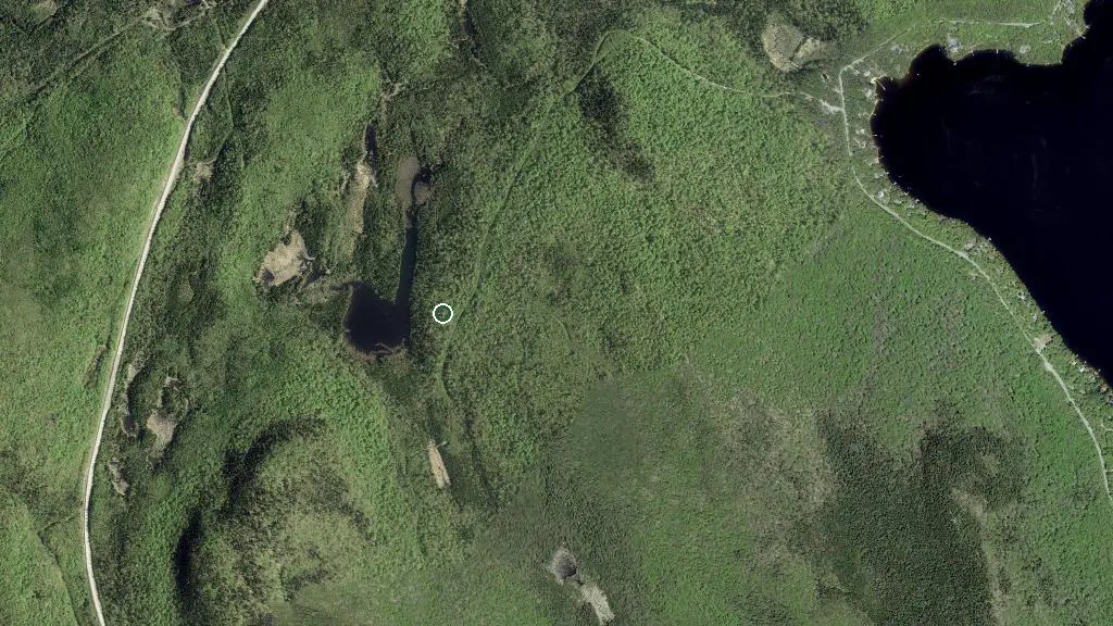 Aerial view of Refuge le Grand-Duc and surroundings