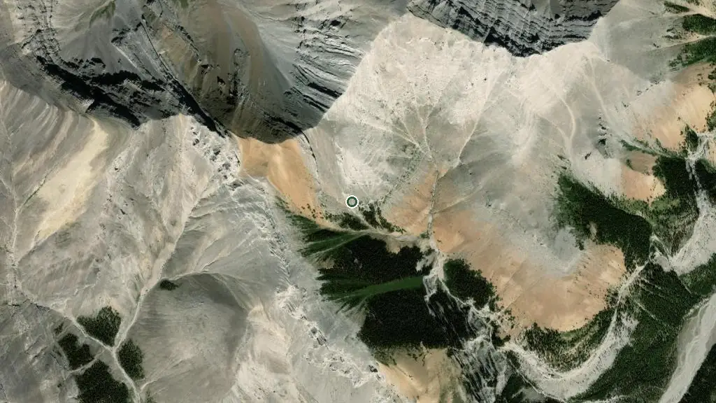 Aerial view of Don Getty Wildland Provincial Park and surroundings