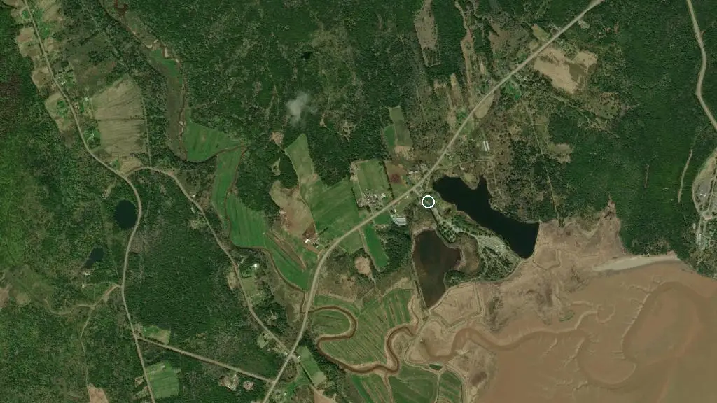 Aerial view of Ponderosa Pines Campground and surroundings