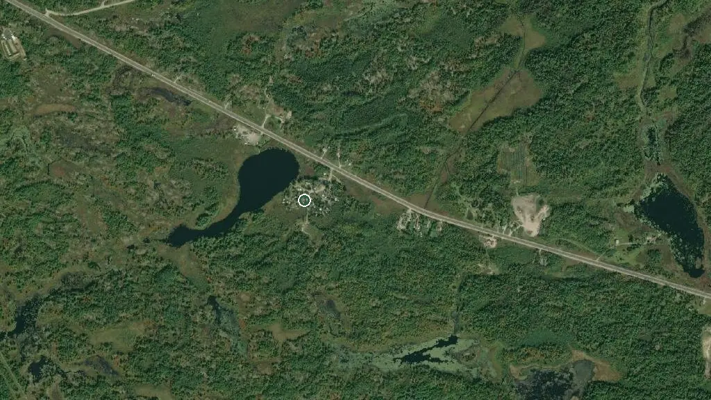 Aerial view of Dreany Haven Campground and surroundings