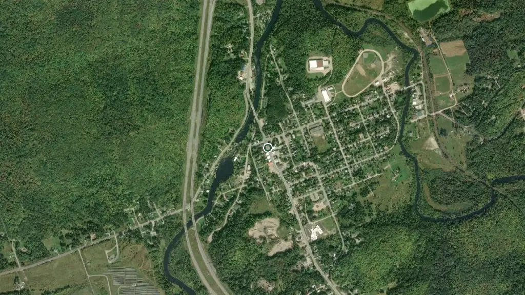 Aerial view of Russ Haven Resort and surroundings