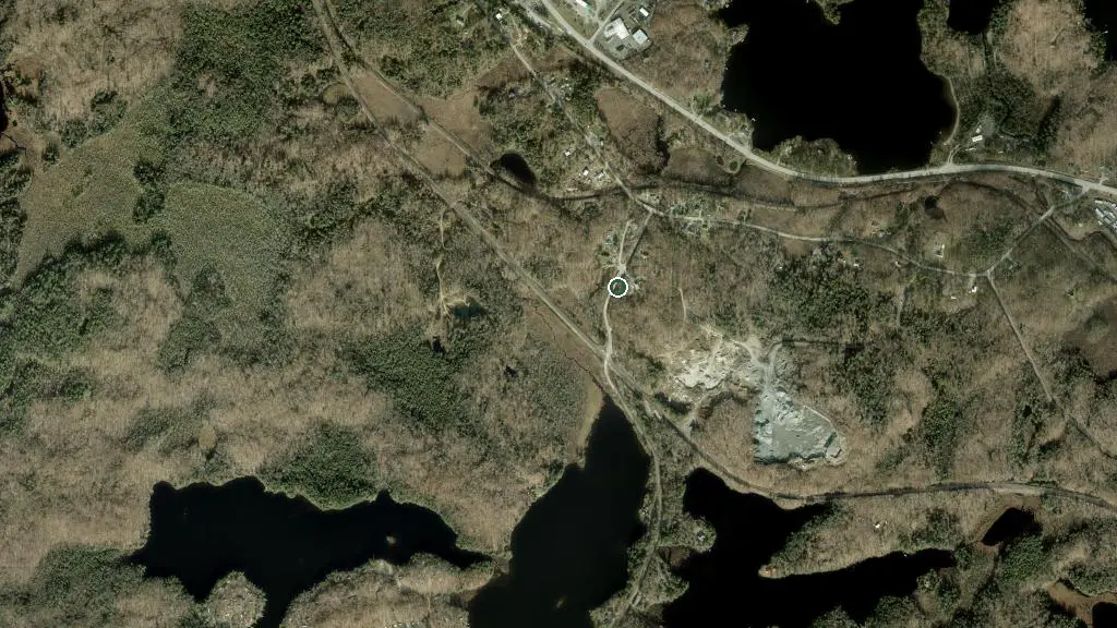 Aerial view of Trailside RV Resort and surroundings