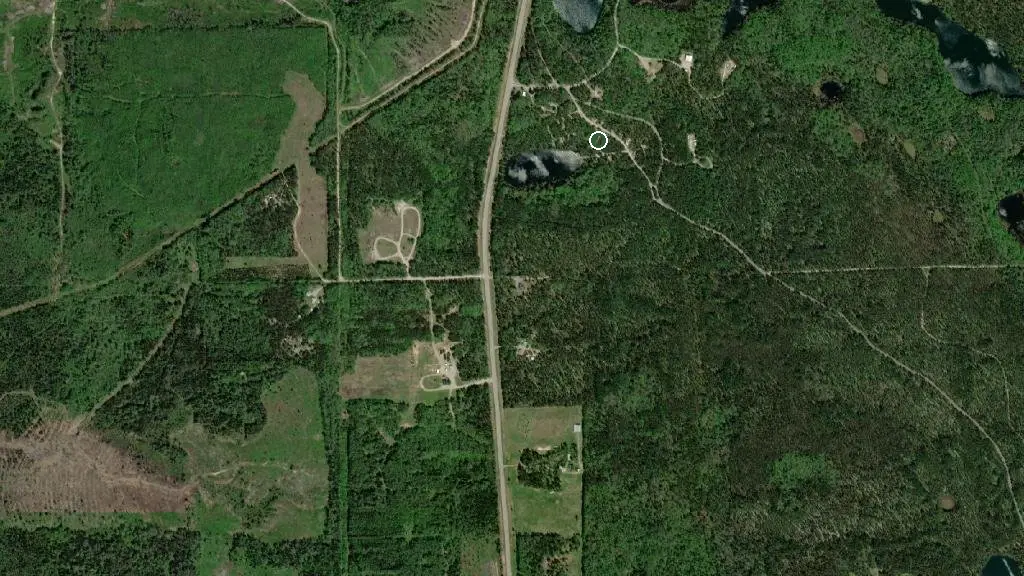 Aerial view of Kettle Lakes Park - The Pines Campground and surroundings