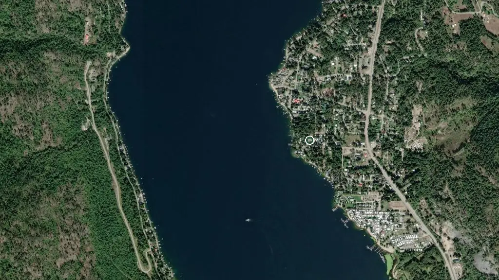 Aerial view of Skands Campground and surroundings