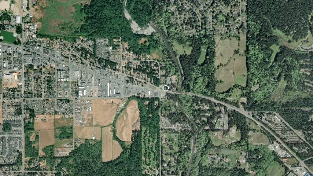 Aerial view of Heart Haven RV Park and surroundings