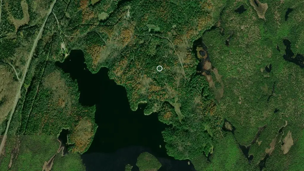Aerial view of Pincer Bay Campground and surroundings